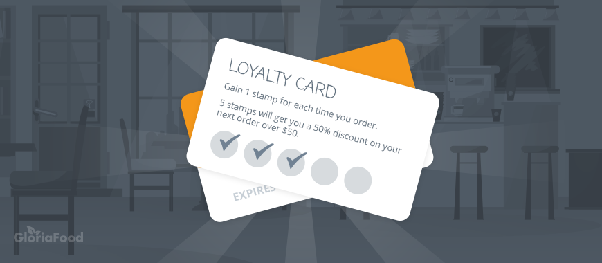 restaurant gamification tips: “5 stamps will get you a 50% discount on your next order over $50”