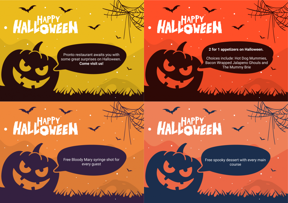 Halloween advertising flyer examples